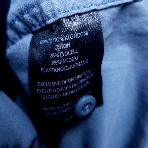 Brothers Sons Shirt Mens M Blue Button Up Long Sleeve Collared Dark Wash - Picture 7 of 9